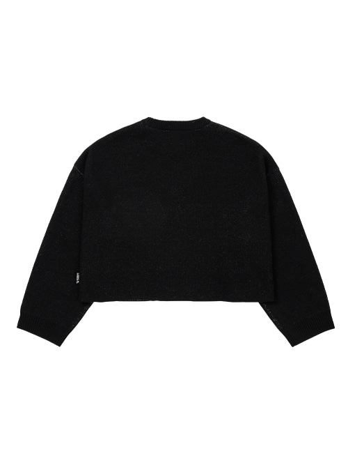 Total Logo Cropped Sweater [BLACK]