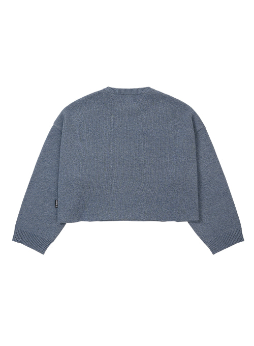 Total Logo Cropped Sweater [SKY BLUE]