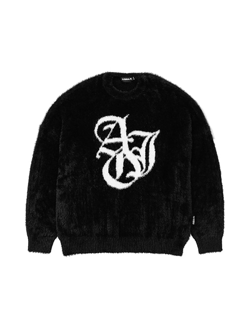 Sporty Logo Sweater [BLACK] - AJOBYAJO