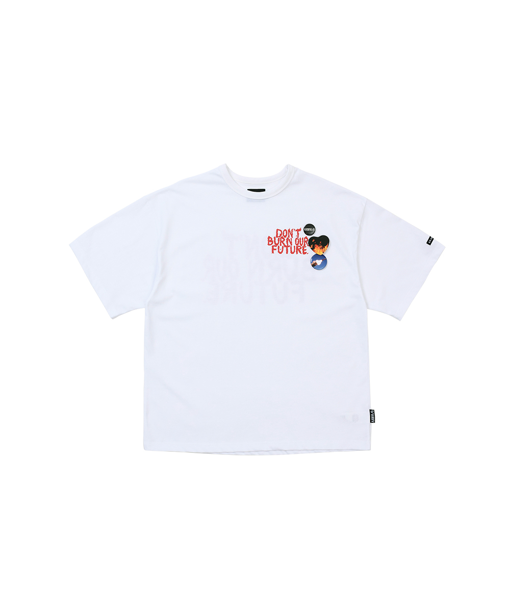 AJO BY AJO아조바이아조 [23 S/S RENEWAL] DBOF Back Logo T-shirt [WHITE]