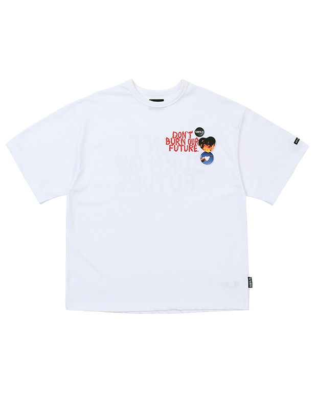 아조바이아조 (23 S/S RENEWAL) DBOF Back Logo T-shirt (WHITE)