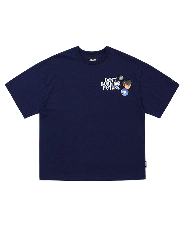 아조바이아조 (23 S/S RENEWAL) DBOF Back Logo T-shirt (NAVY)