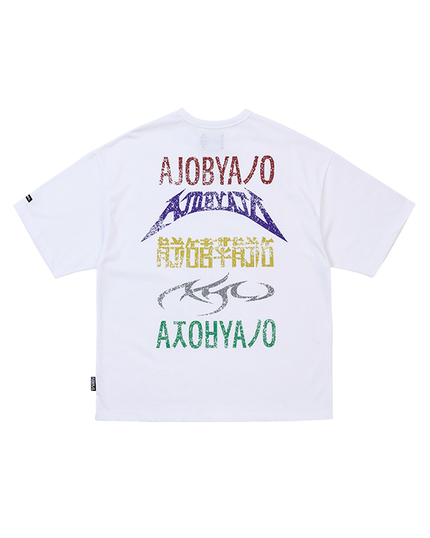 아조바이아조 Five Color AJO Logos T-Shirt [WHITE]