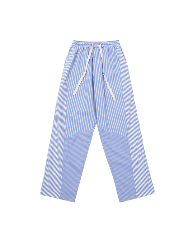 아조바이아조 Stripe Mixed Pants (SKY BLUE)