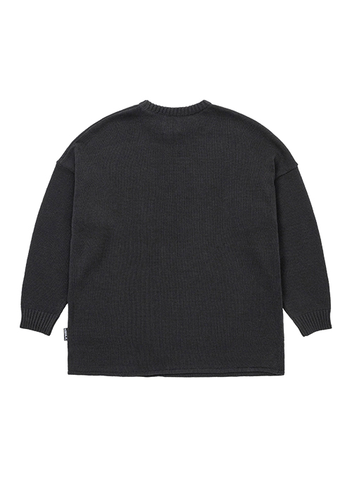 Total Logo High-Twist Yarn Sweater [CHARCOAL]