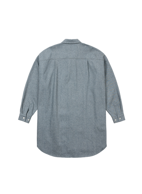 Recycled Denim Oversized Shirt Jacket [SKY BLUE]