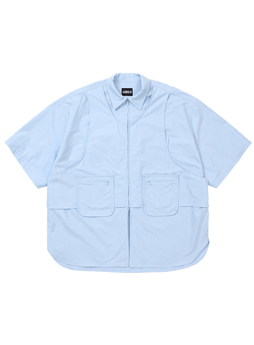 Layered Vest Oxford Shirt [SKY BLUE]