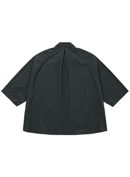 Nylon Cape Shirt [CHARCOAL]