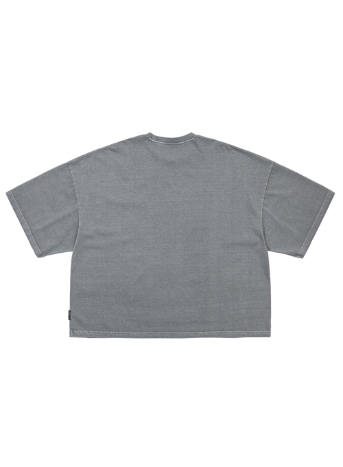 Twofold Wide Logo Washed T-Shirt [GREY]