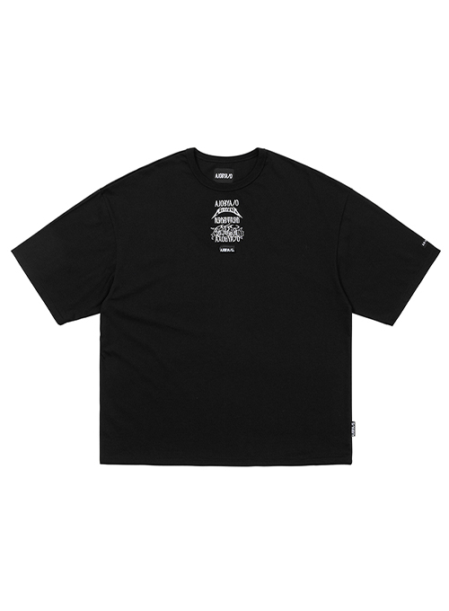 아조바이아조 Total Logo Embroidered T-Shirt [BLACK] [4월22일 예약배송]