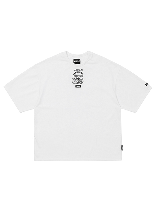 아조바이아조 Total Logo Embroidered T-Shirt [WHITE]