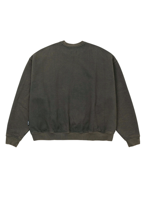 Twofold Wide Washed Sweatshirt [DARK BROWN]