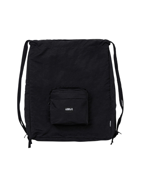 [PBA] Pocket Drawstring Bag [BLACK]