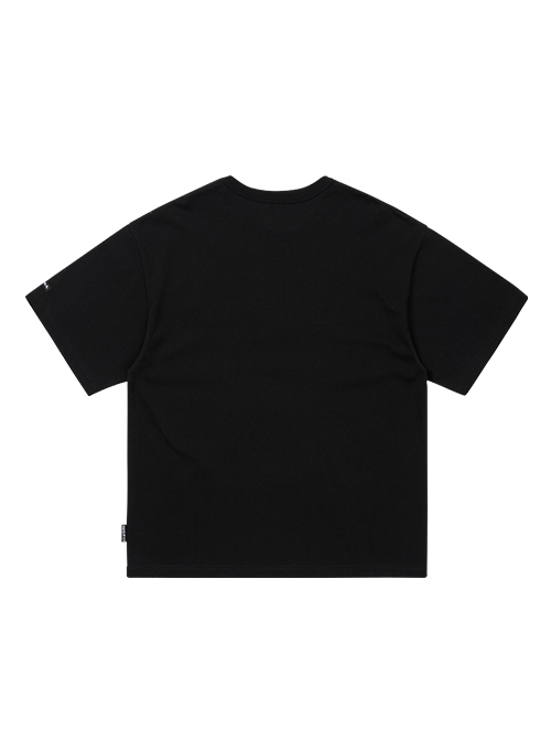 [PBA] AJO Pictogram Nylon Applique T-Shirt [BLACK]