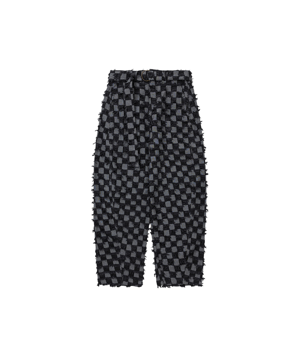 AJO BY AJO아조바이아조 Checkerboard Jeans [CHARCOAL]