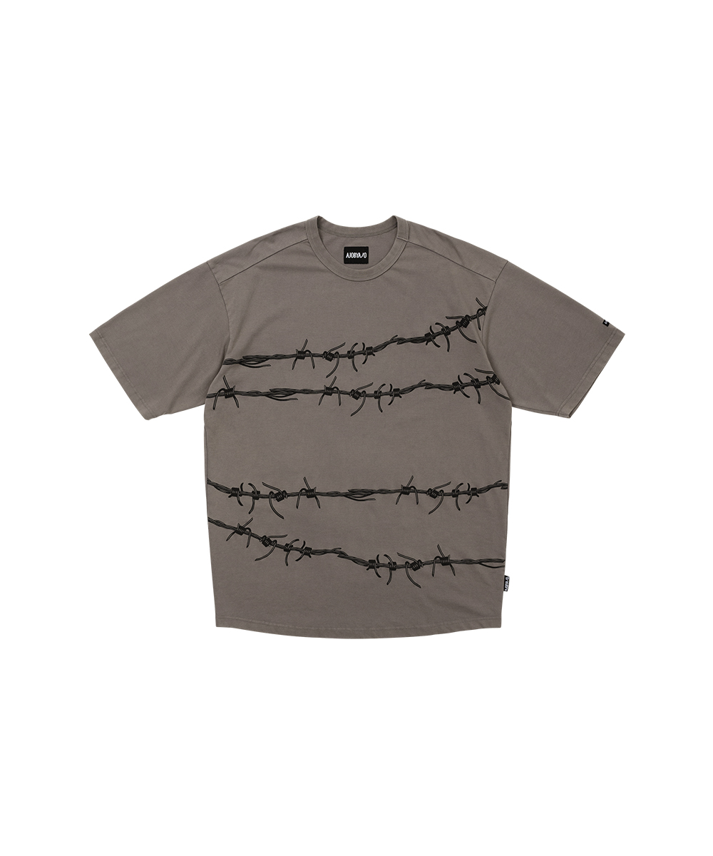 AJO BY AJO아조바이아조 Barbed Wire T-Shirt [BEIGE]