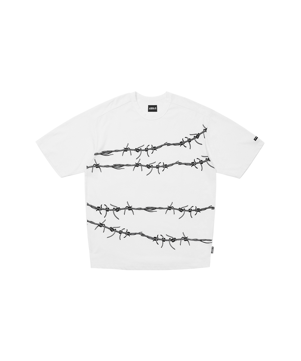 AJO BY AJO아조바이아조 Barbed Wire T-Shirt [WHITE]