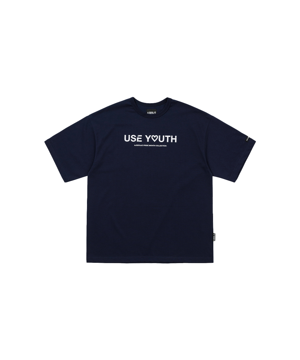 AJO BY AJO아조바이아조 Use Youth T-Shirt [NAVY]