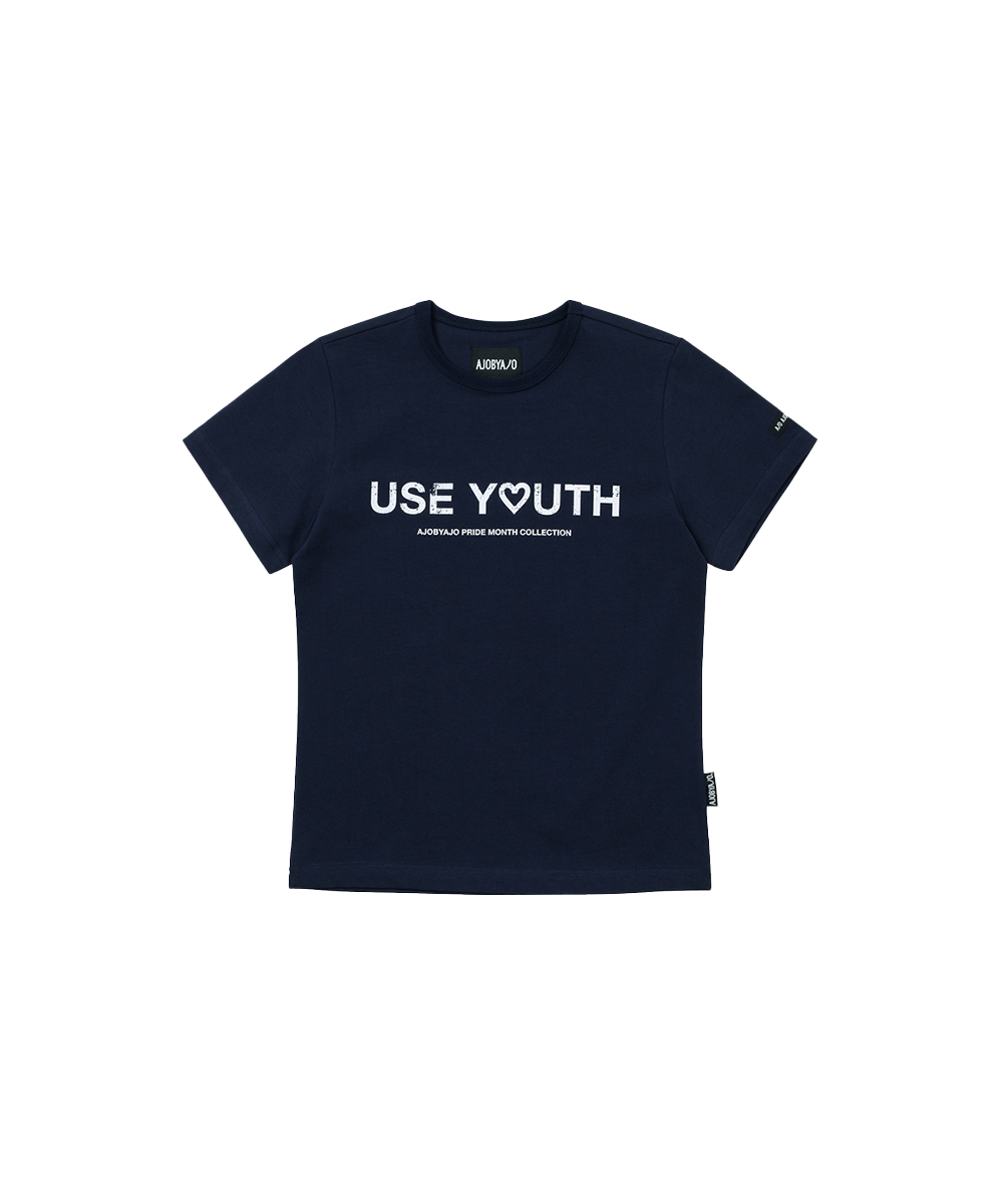 AJO BY AJO아조바이아조 Mini Use Youth T-Shirt [NAVY]