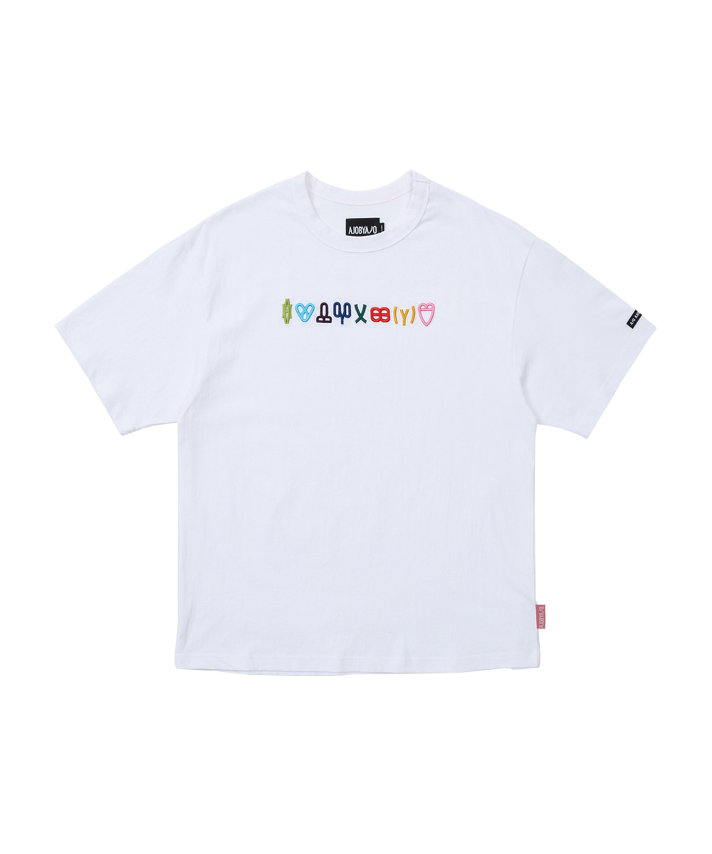 AJO BY AJO아조바이아조 Pride Emoji T-Shirt [WHITE]