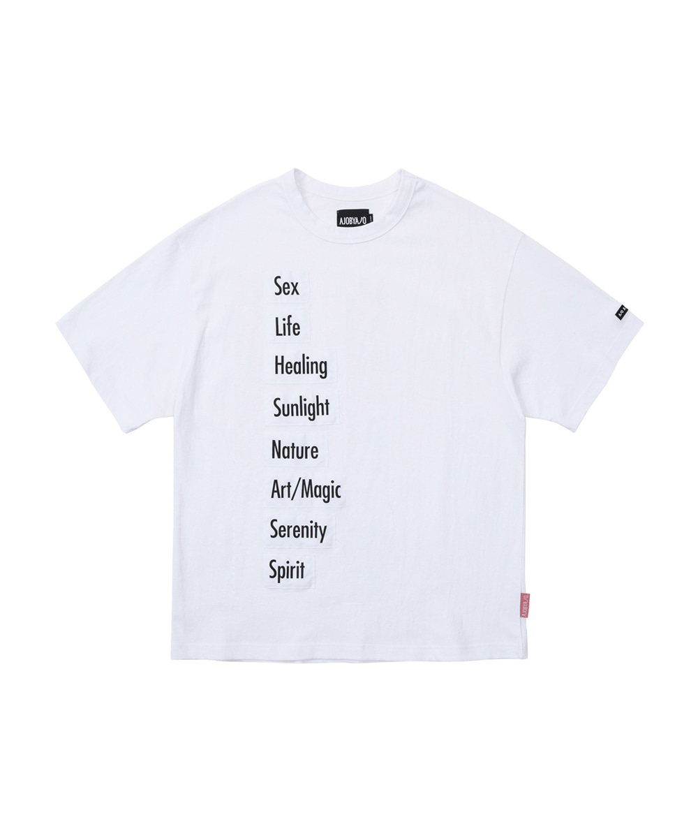 AJO BY AJO아조바이아조 Pride Flag Meaning T-Shirt [WHITE]